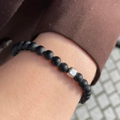 Alexander Lynggaard smykker Alexander Lynggaard ColorUp Onyx Matte 6mm C00050 | Armbånd | Sølvsmykker
