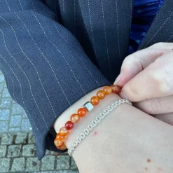 Alexander Lynggaard smykker Alexander Lynggaard ColorUp Carnelian 6mm C00980 | Armbånd | Sølvsmykker