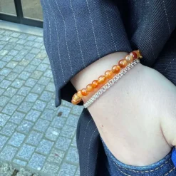 Alexander Lynggaard smykker Alexander Lynggaard ColorUp Carnelian 6mm C00980 | Armbånd | Sølvsmykker