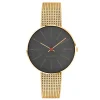 Arne Jacobsen Bankers 34mm 53109-1609 | Dame Dameure Med Lænke | Dameure I Gulddouble