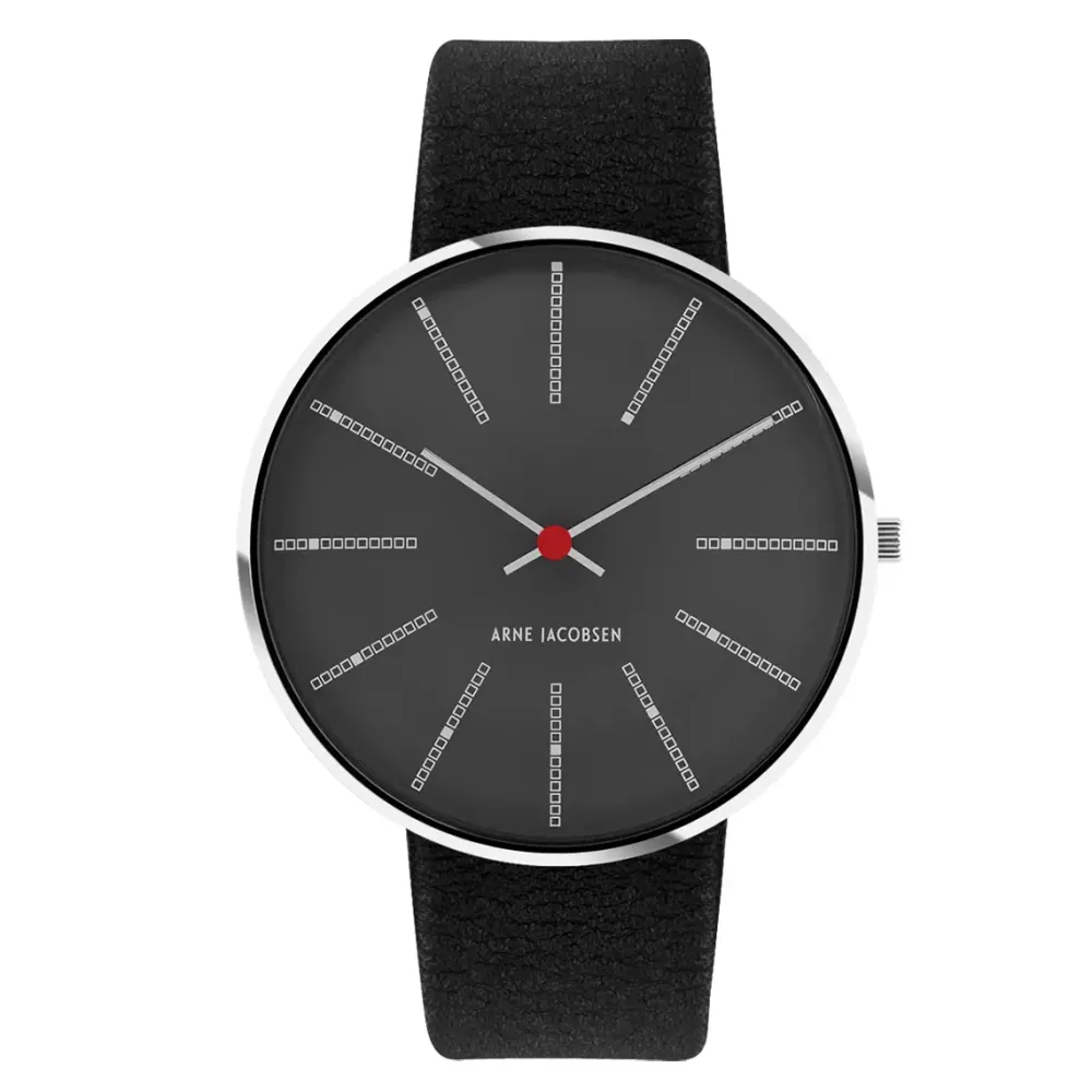 Arne Jacobsen Bankers 40mm 53118-2001P | Dame Dameure Med Rem | Dameure I Stål