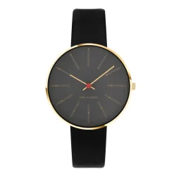 Arne Jacobsen Bankers 34mm 53109-1601G | Dame Dameure Med Rem | Dameure I Gulddouble