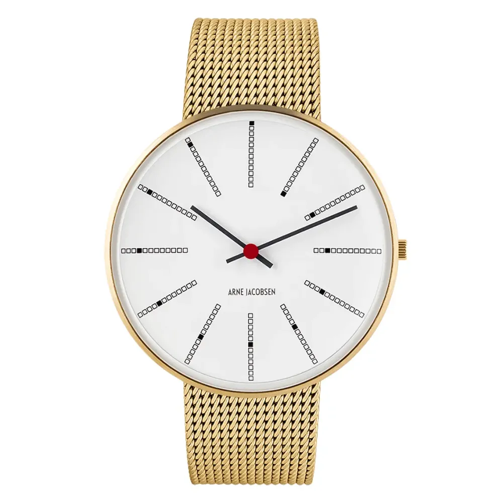 Arne Jacobsen Bankers 40mm 53108-2009 | Dame Dameure I Gulddouble | Herreure I Gulddouble
