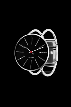 Arne Jacobsen Bankers 40mm 53105-2018 | Dame Dameure I Stål | Dameure Med Lænke