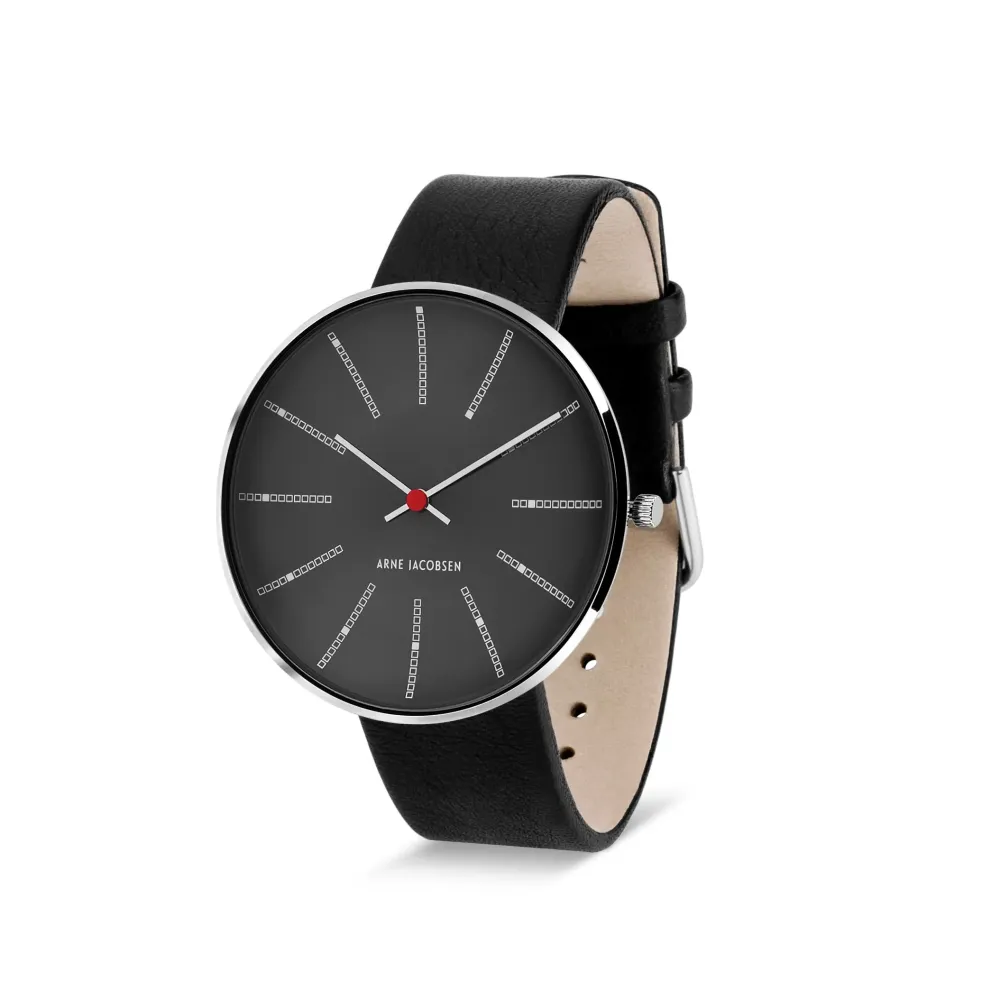 Arne Jacobsen Bankers 40mm 53118-2001P | Dame Dameure Med Rem | Dameure I Stål