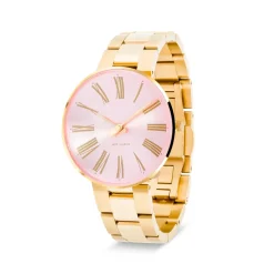 Arne Jacobsen Roman 34mm 53316-1629 | Dame Dameure Med Lænke | Dameure I Gulddouble