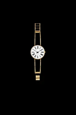 Arne Jacobsen Roman 34mm 53307-1619 | Dame Dameure Med Lænke | Dameure I Gulddouble