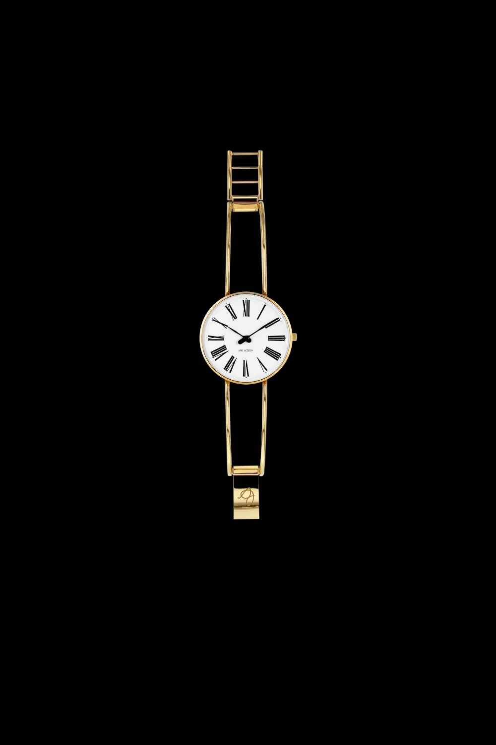 Arne Jacobsen Roman 34mm 53307-1619 | Dame Dameure Med Lænke | Dameure I Gulddouble