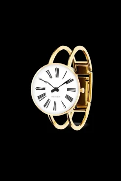 Arne Jacobsen Roman 30mm 53313-1419 | Dame Dameure Med Lænke | Dameure I Gulddouble