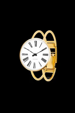 Arne Jacobsen Roman 34mm 53307-1619 | Dame Dameure Med Lænke | Dameure I Gulddouble