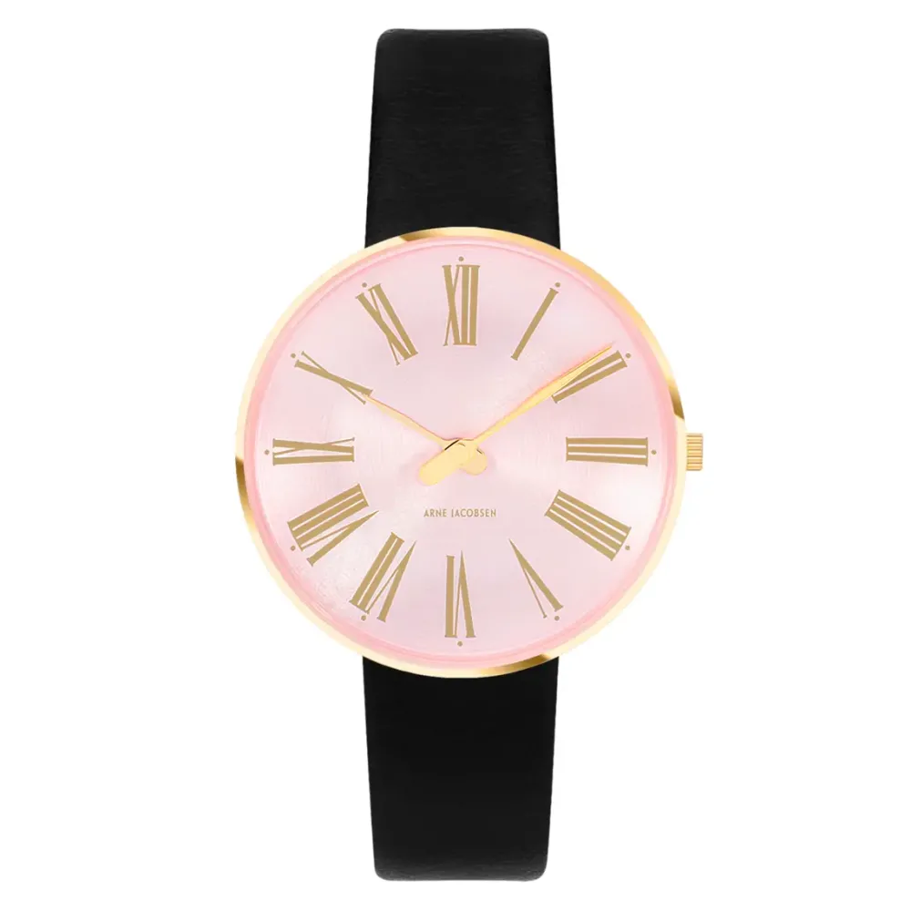Arne Jacobsen Roman 34mm 53316-1601G | Dame Dameure Med Rem | Dameure I Gulddouble