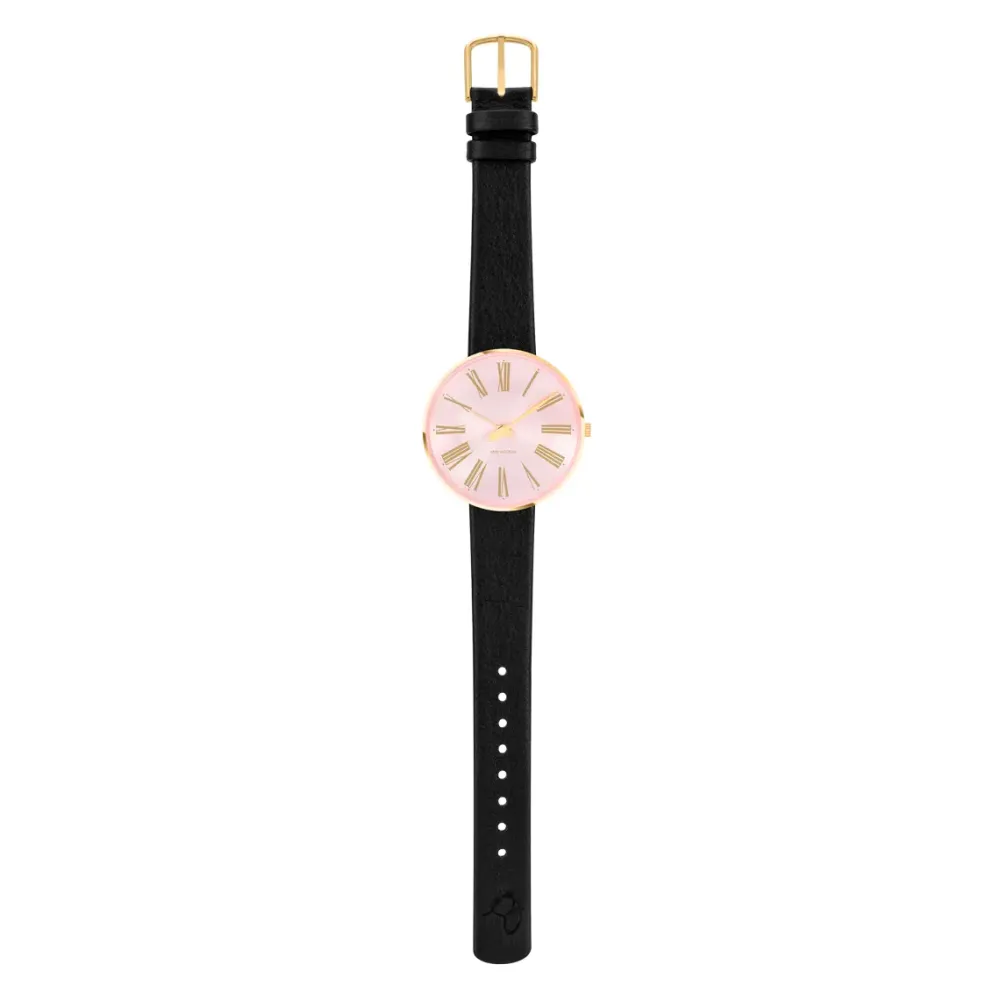 Arne Jacobsen Roman 34mm 53316-1601G | Dame Dameure Med Rem | Dameure I Gulddouble