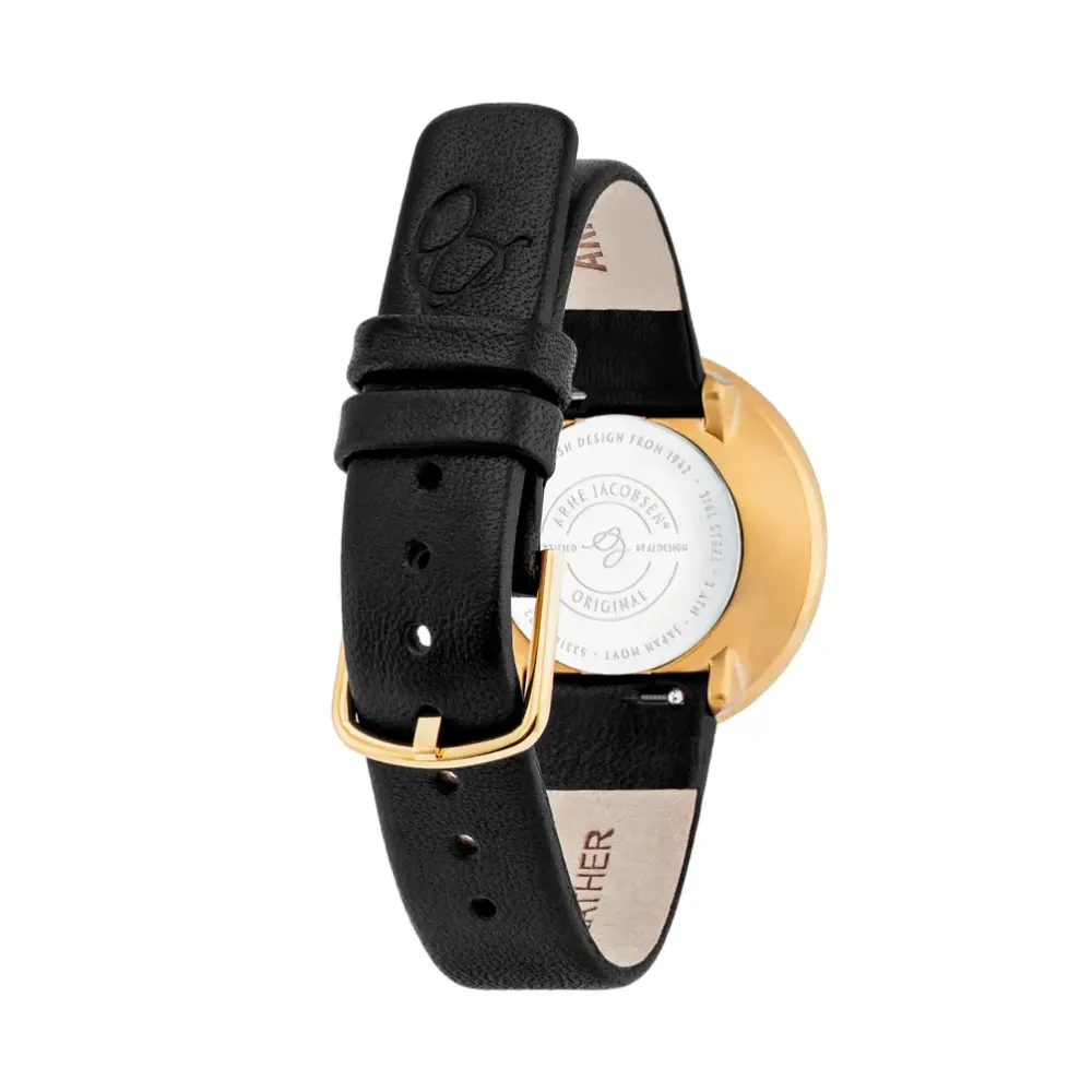 Arne Jacobsen Roman 34mm 53316-1601G | Dame Dameure Med Rem | Dameure I Gulddouble