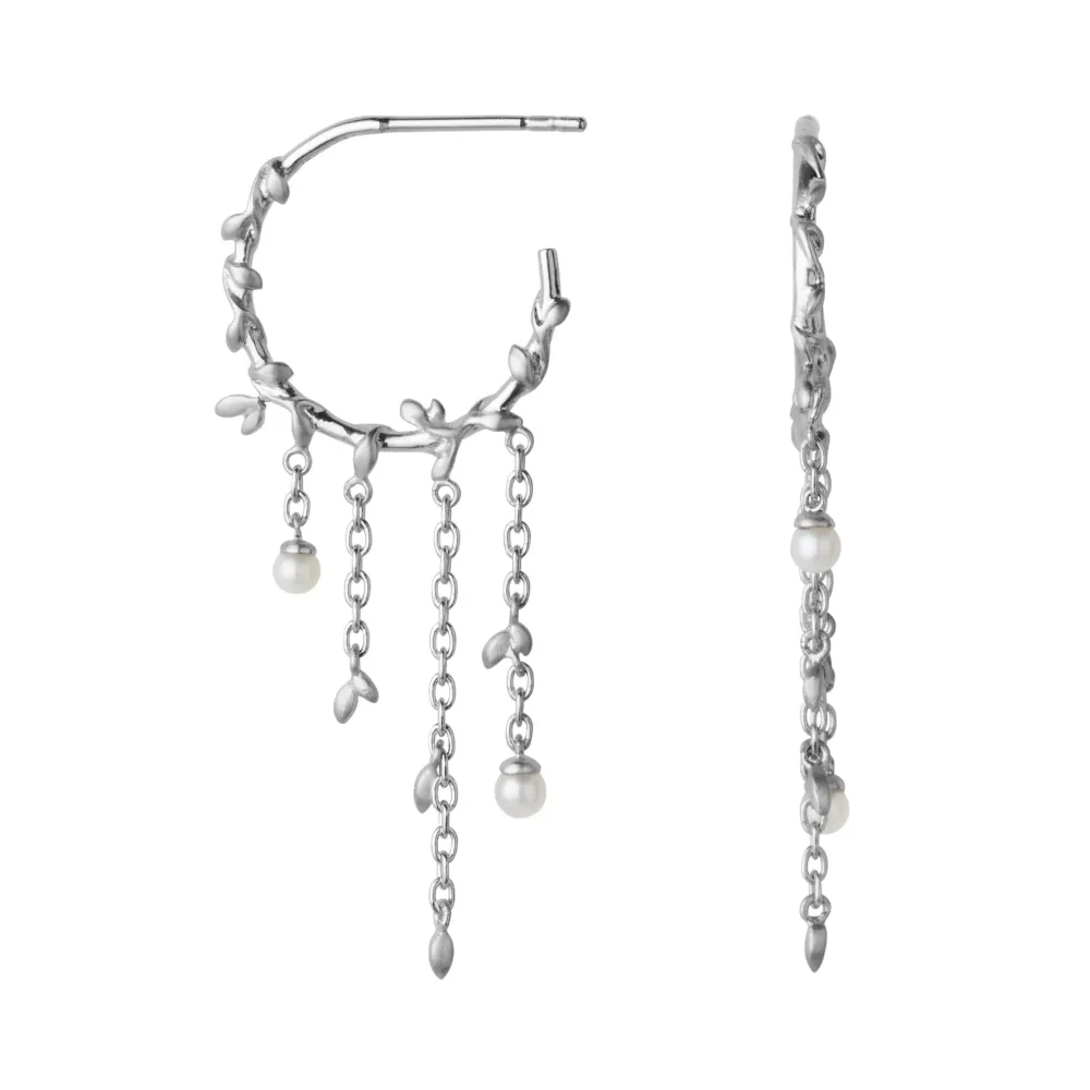 byBiehl smykker ByBiehl Jungle Ivy Hoops Pearl øreringe 4-3108P-R | Øreringe | Sølvsmykker