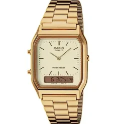 Casio ure Casio Vintage AQ-230GA-9DMQYES | Dame Dameure Med Lænke | Dameure I Gulddouble