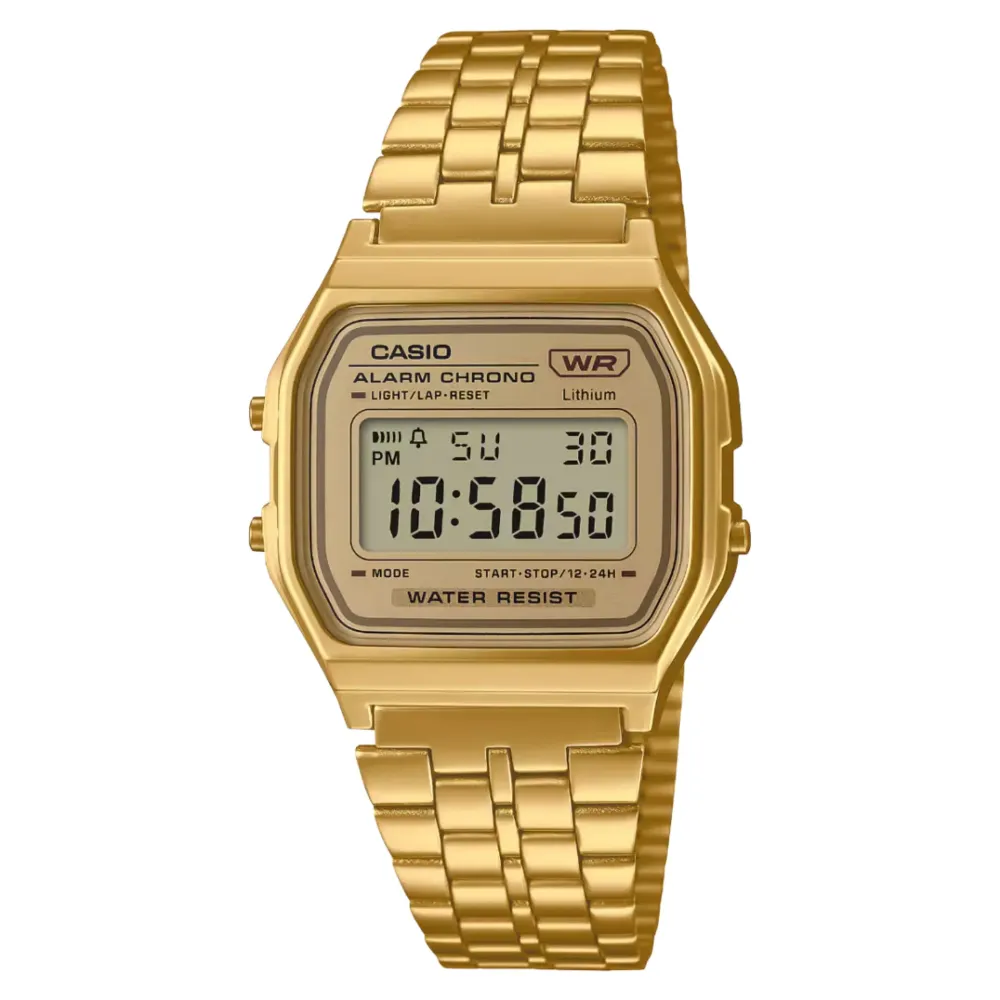 Casio ure Casio Vintage A158WETG-9AEF | Dame Dameure Med Lænke | Dameure I Gulddouble
