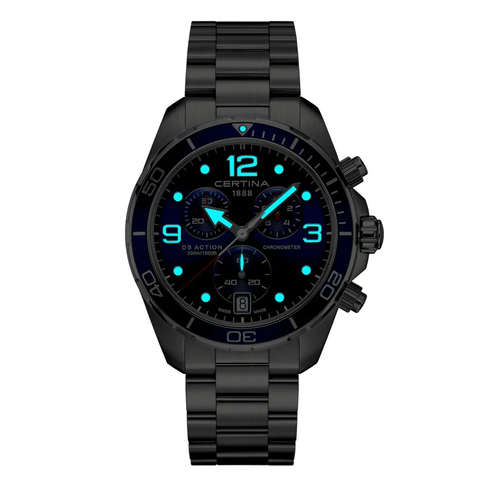 Certina ure Certina DS Action Chronograph C032.434.11.047.00 | Herreure Med Lænke | Herreure I Stål