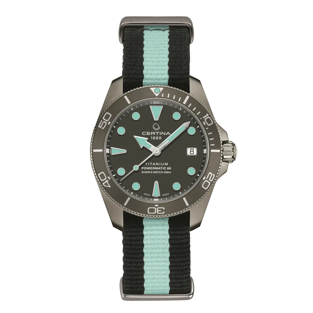 Certina ure Certina DS Action Diver 38mm Powermatic 80 C032.807.48.081.00 | Herreure Med Lænke | Herreure I Titanium