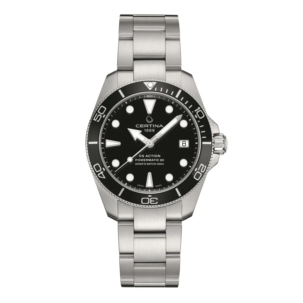 Certina ure Certina DS Action Diver 38mm Powermatic 80 C032.807.11.051.00 | Herreure Med Lænke | Herreure I Stål