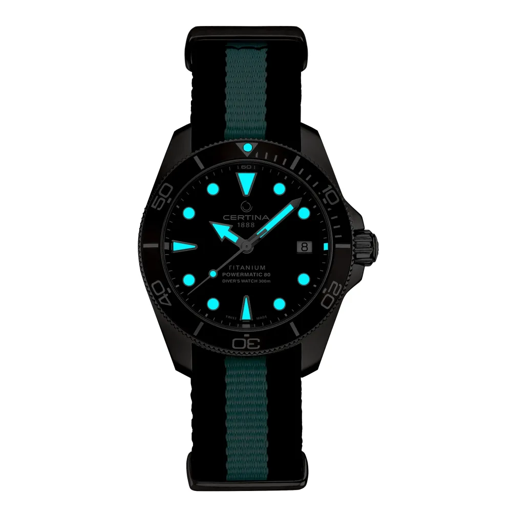 Certina ure Certina DS Action Diver 38mm Powermatic 80 C032.807.48.081.00 | Herreure Med Lænke | Herreure I Titanium