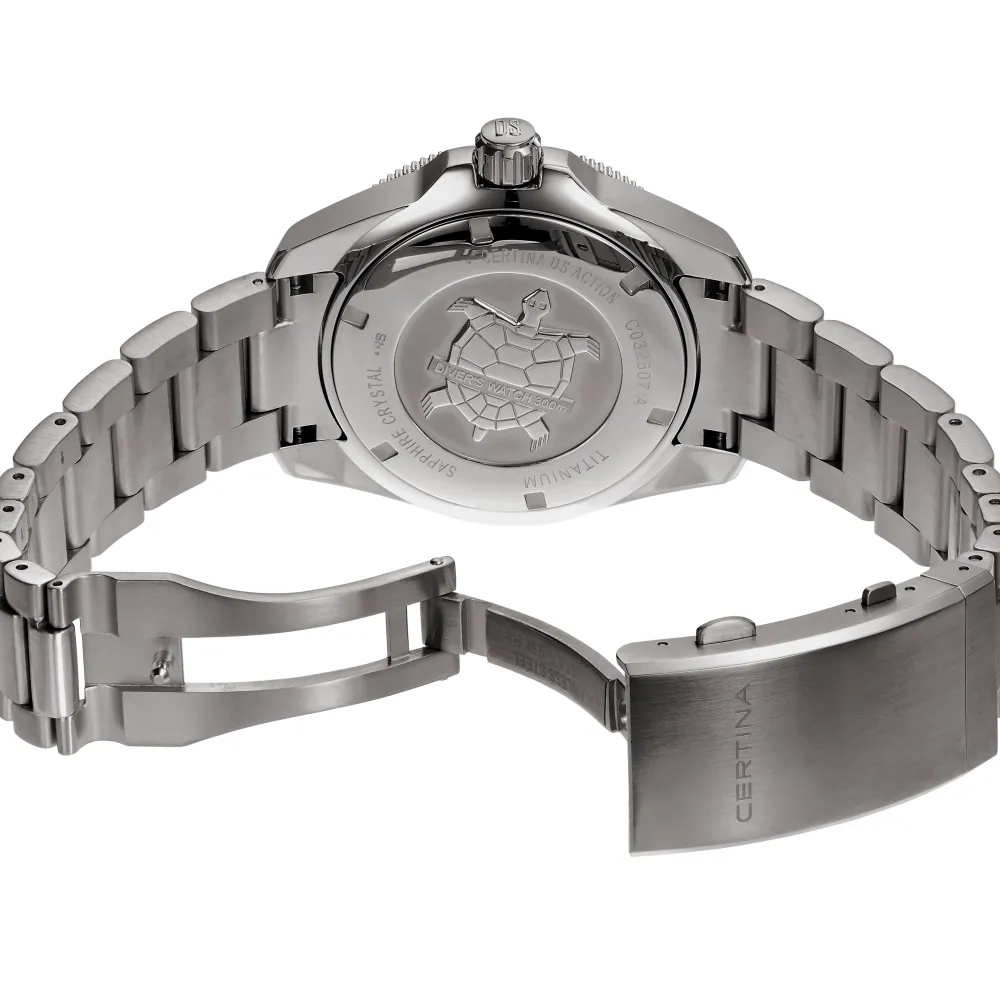 Certina ure Certina DS Action Diver 43mm Powermatic 80 C032.607.44.051.00 | Herreure Med Lænke | Herreure I Titanium