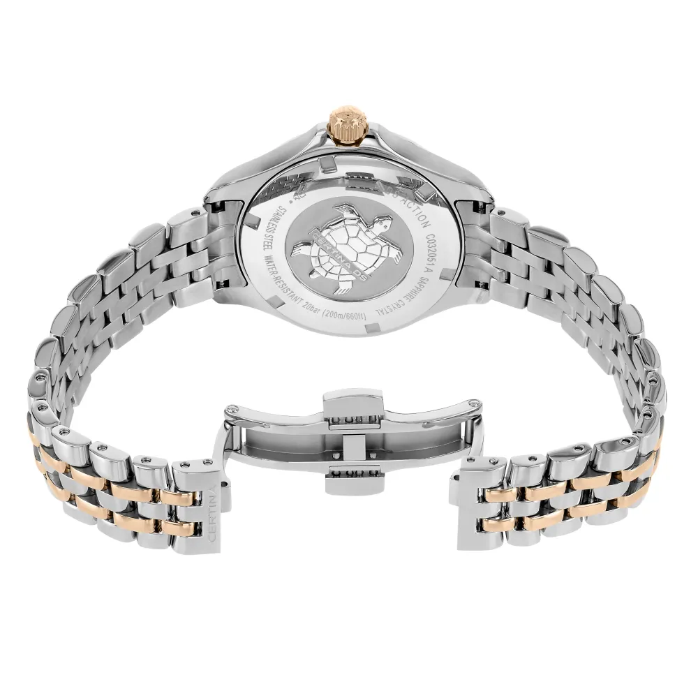 Certina ure Certina DS Action Lady Diamonds C032.051.22.086.00 | Dame Dameure Med Lænke | Dameure I Bicolor