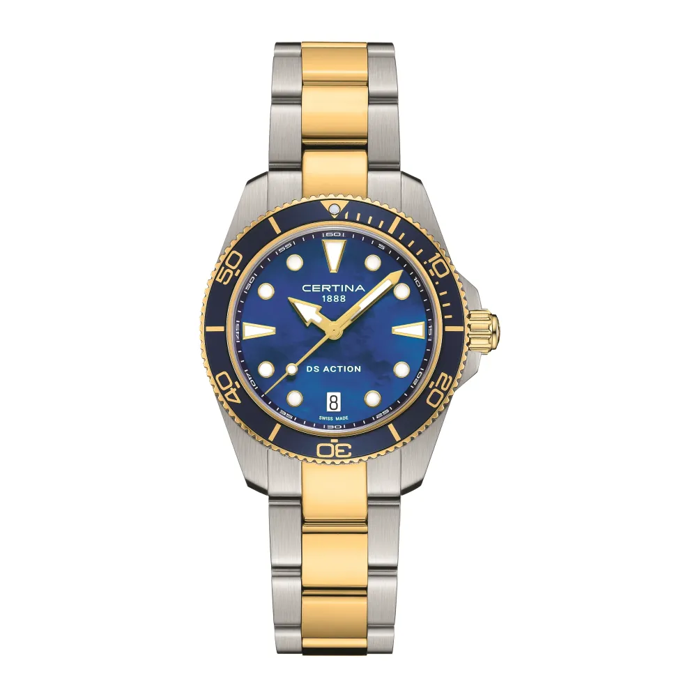 Certina ure Certina DS Action Lady 34,5mm C048.210.22.131.00 | Dame Dameure Med Lænke | Dameure I Bicolor
