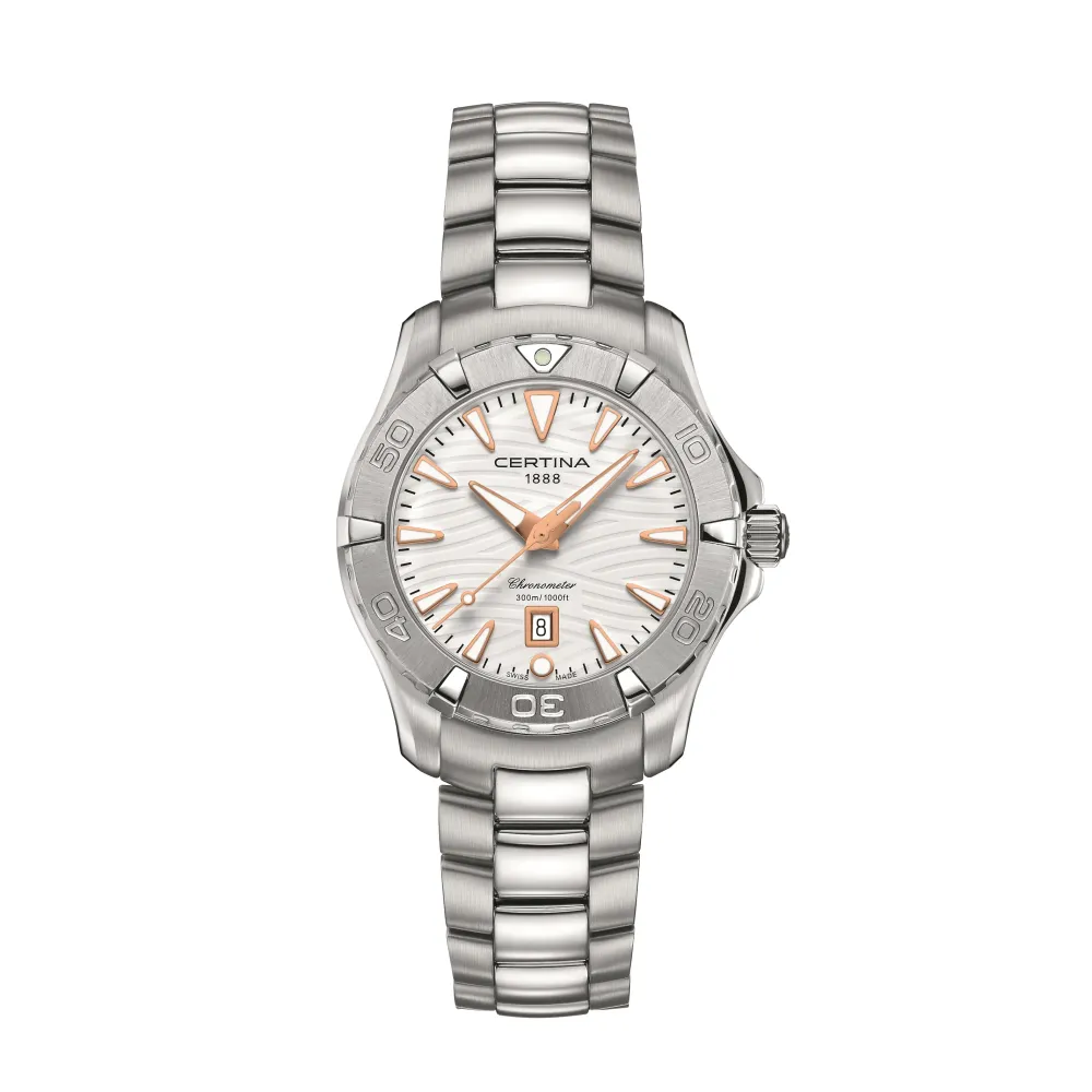 Certina ure Certina DS Action Lady 34mm C032.251.11.011.01 | Dame Dameure Med Lænke | Dameure I Stål