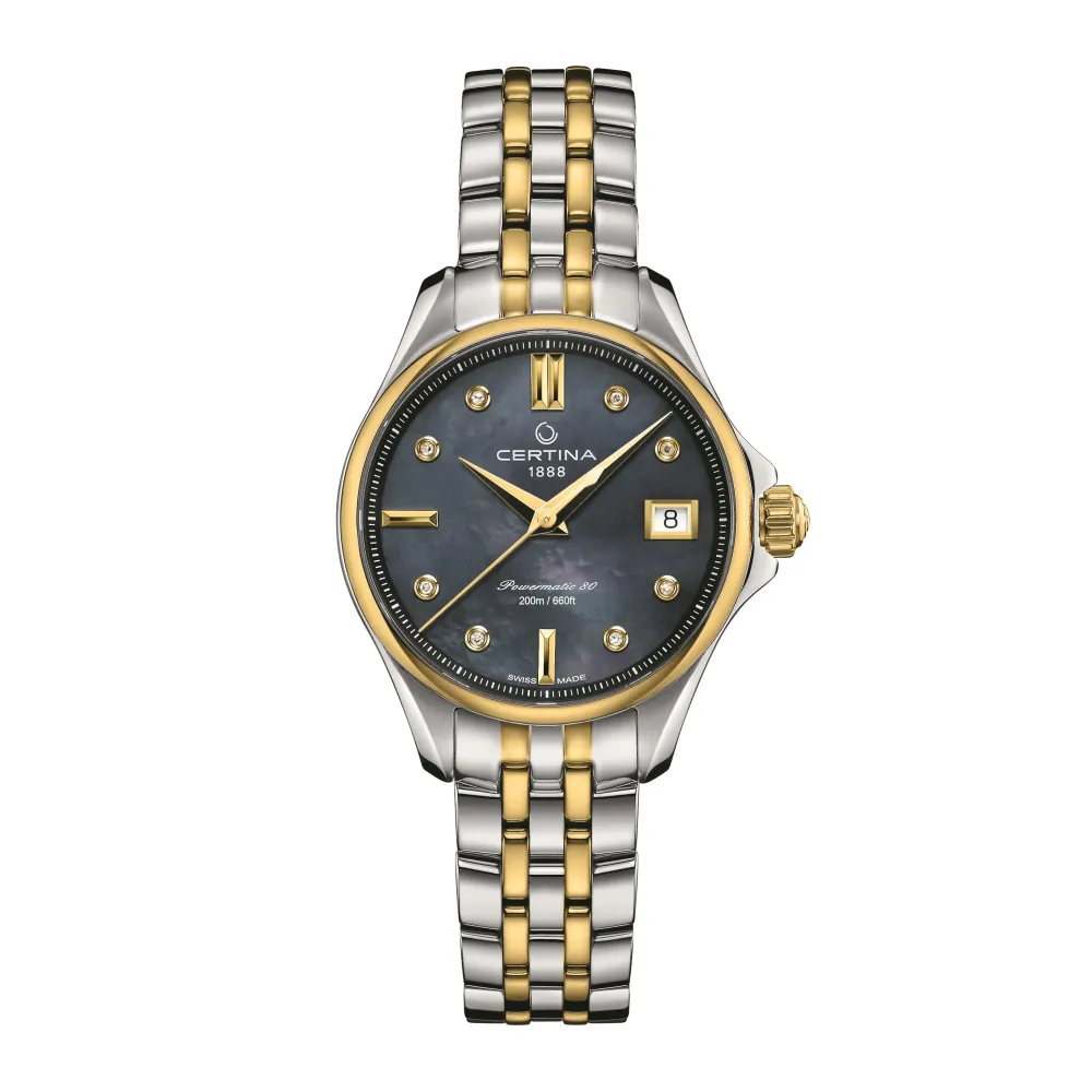 Certina ure Certina DS Action Lady Powermatic 80 C032.207.22.126.00 | Dame Dameure Med Lænke | Dameure I Bicolor