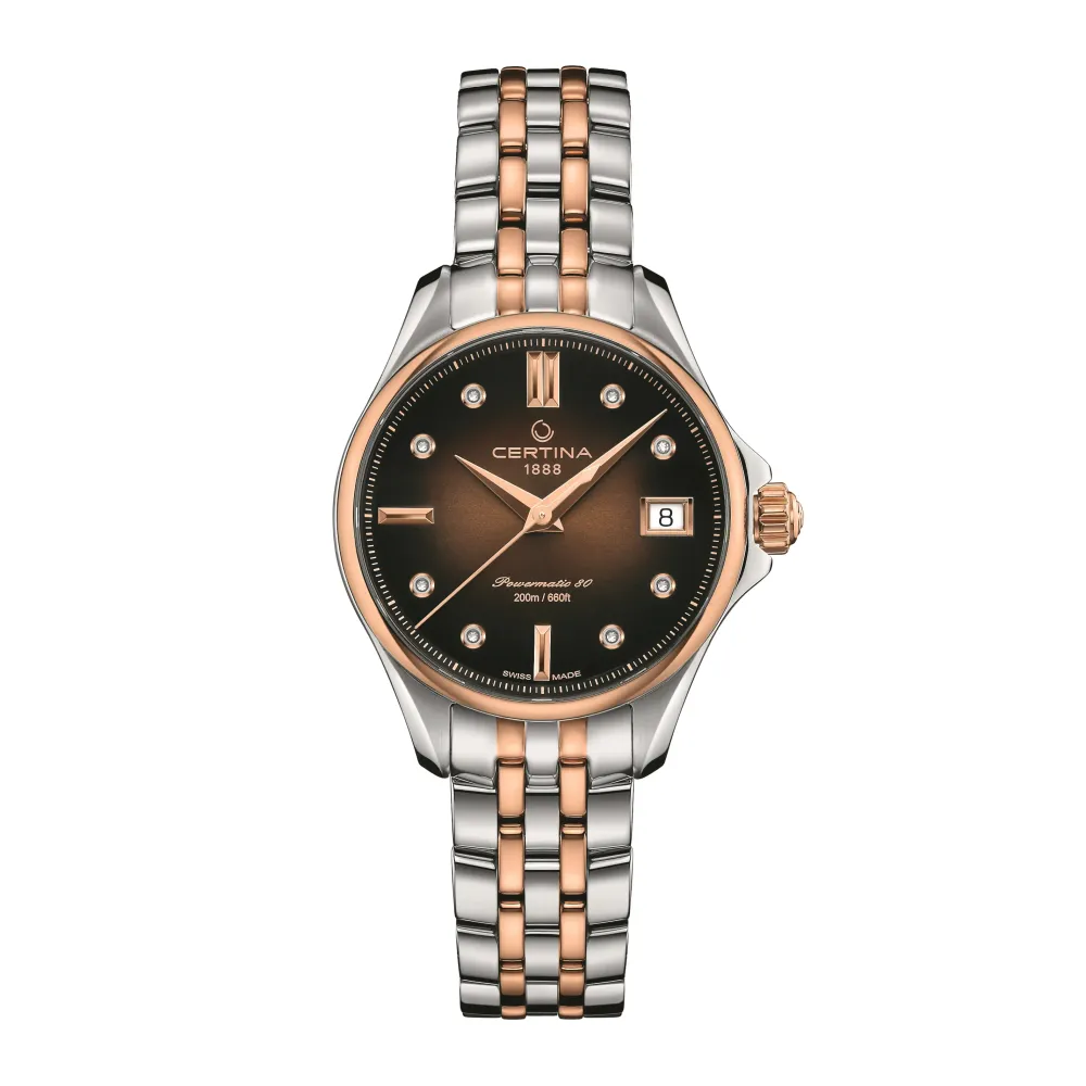 Certina ure Certina DS Action Lady Powermatic 80 C032.207.22.296.00 | Dame Dameure Med Lænke | Dameure I Bicolor