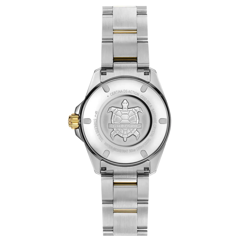 Certina ure Certina DS Action 34,5mm Powermatic 80 C032.007.22.116.00 | Dame Dameure Med Lænke | Dameure I Bicolor