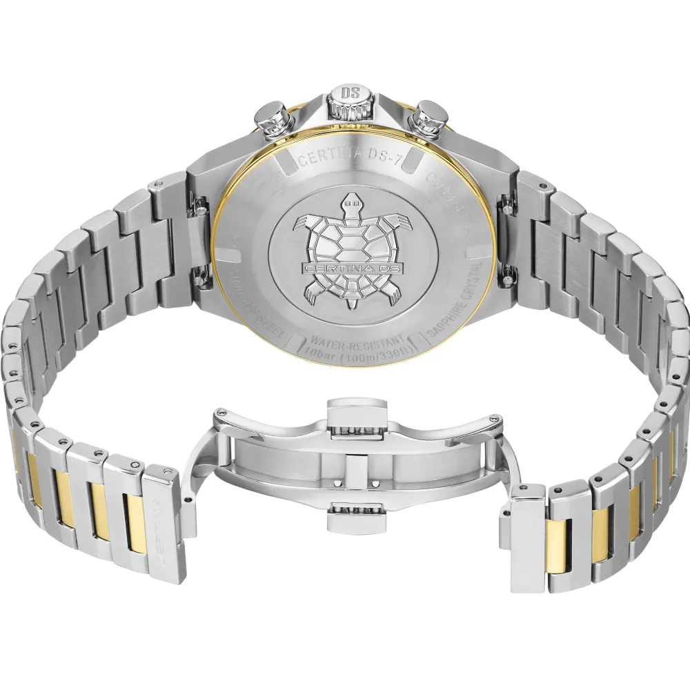 Certina ure Certina DS-7 Chronograph C043.417.22.031.00 | Dame Dameure Med Lænke | Dameure I Bicolor