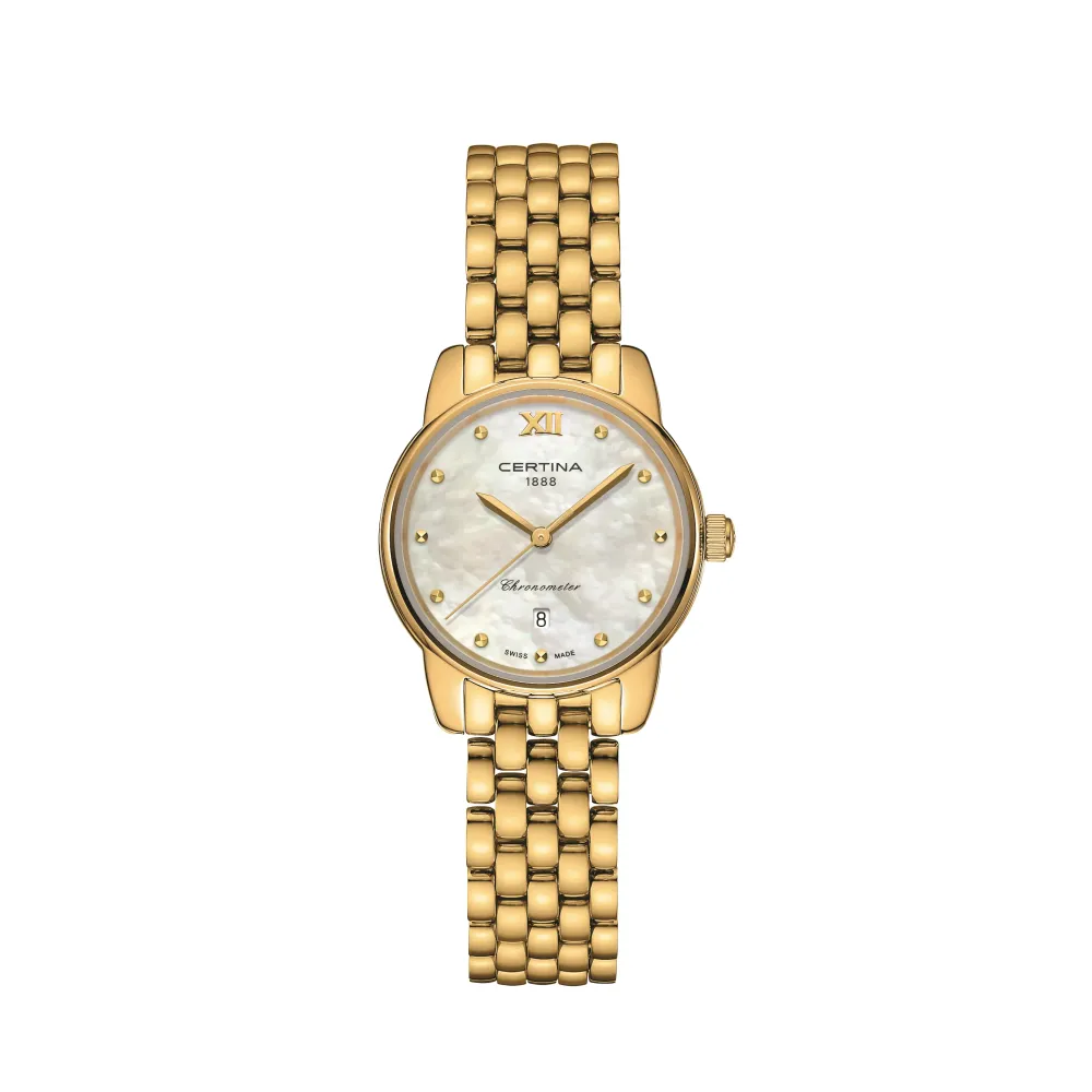 Certina ure Certina DS-8 27mm C033.051.33.118.00 | Dame Dameure Med Lænke | Dameure I Gulddouble