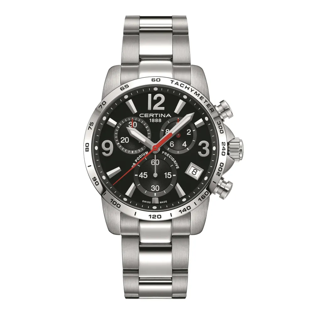 Certina ure Certina DS Podium Chronograph 1/10 sec C034.417.11.057.00 | Herreure Med Lænke | Herreure I Stål