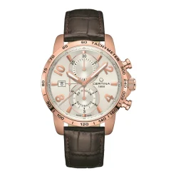 Certina ure Certina DS Podium Chronograph Automatic C034.427.36.037.00 | Herreure Med Rem | Herreure I Gulddouble