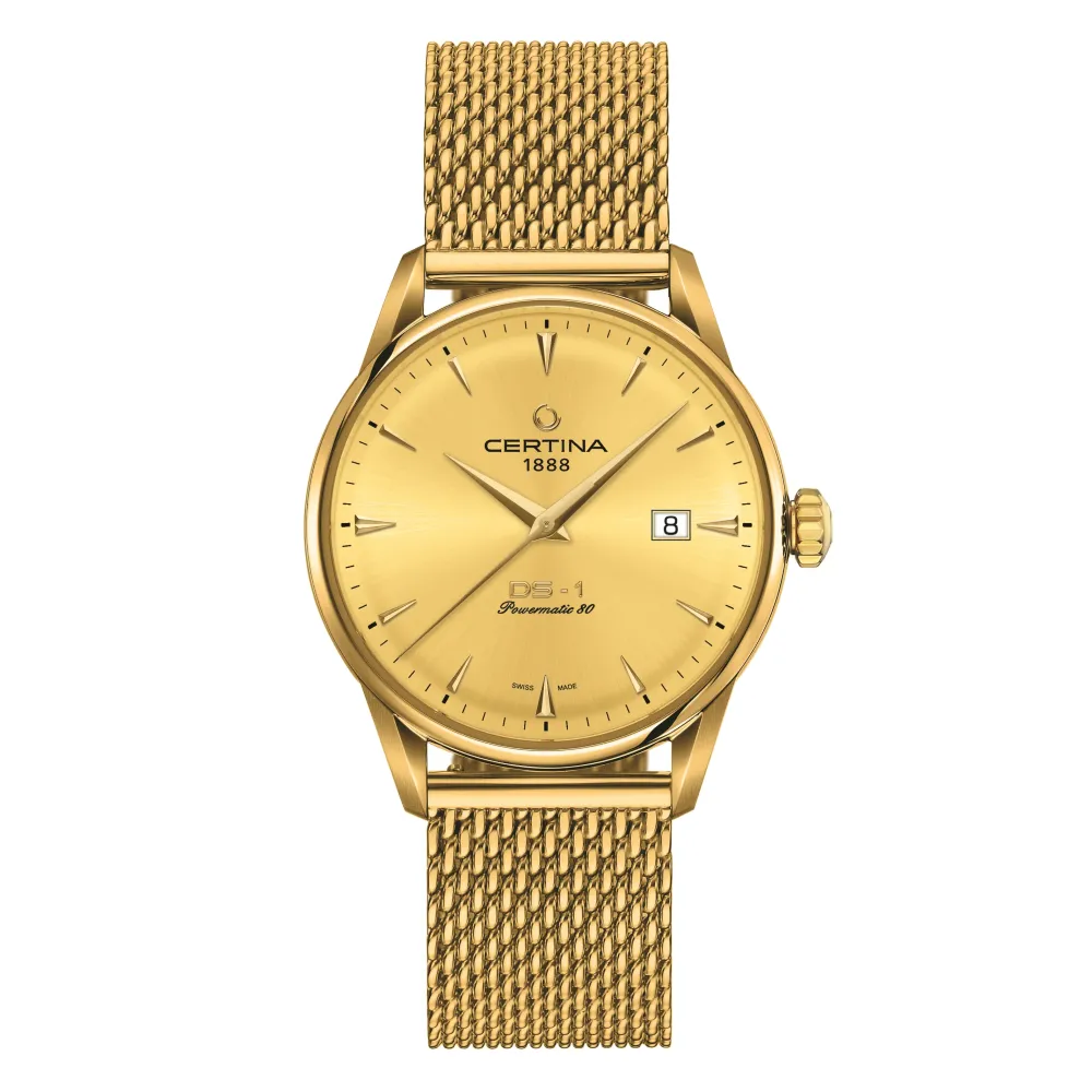Certina ure Certina DS-1 Powermatic 80 C029.807.33.361.00 | Herreure Med Lænke | Herreure I Gulddouble