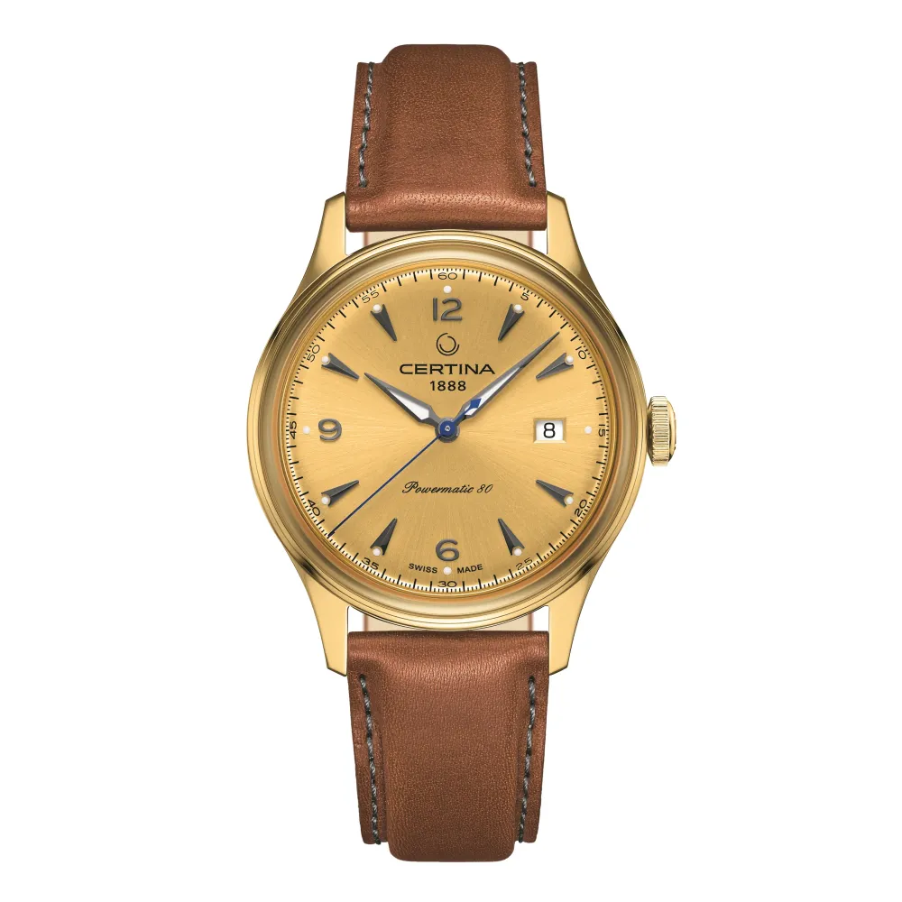 Certina ure Certina DS Powermatic 80 C038.407.36.367.00 | Herreure Med Rem | Herreure I Gulddouble