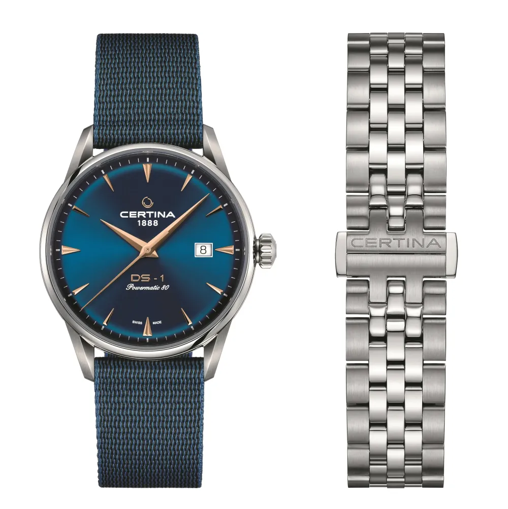 Certina ure Certina DS-1 Powermatic 80 C029.807.11.041.02 | Herreure Med Rem | Herreure Med Lænke