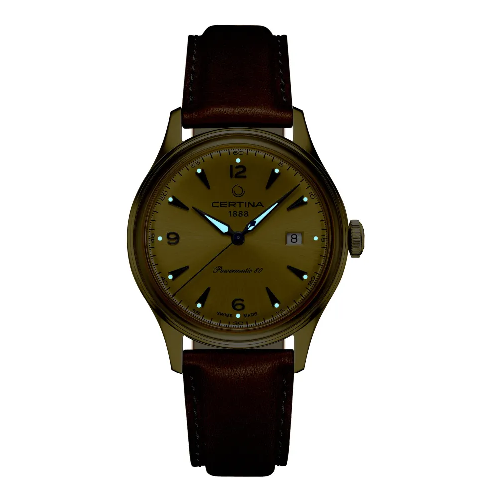 Certina ure Certina DS Powermatic 80 C038.407.36.367.00 | Herreure Med Rem | Herreure I Gulddouble