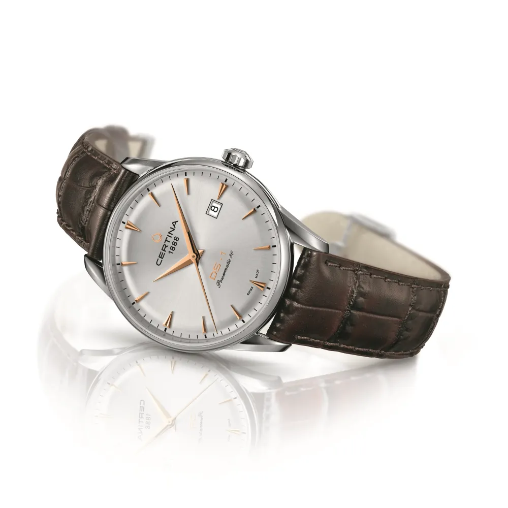 Certina ure Certina DS-1 Powermatic 80 C029.807.16.031.01 | Herreure Med Rem | Herreure I Stål