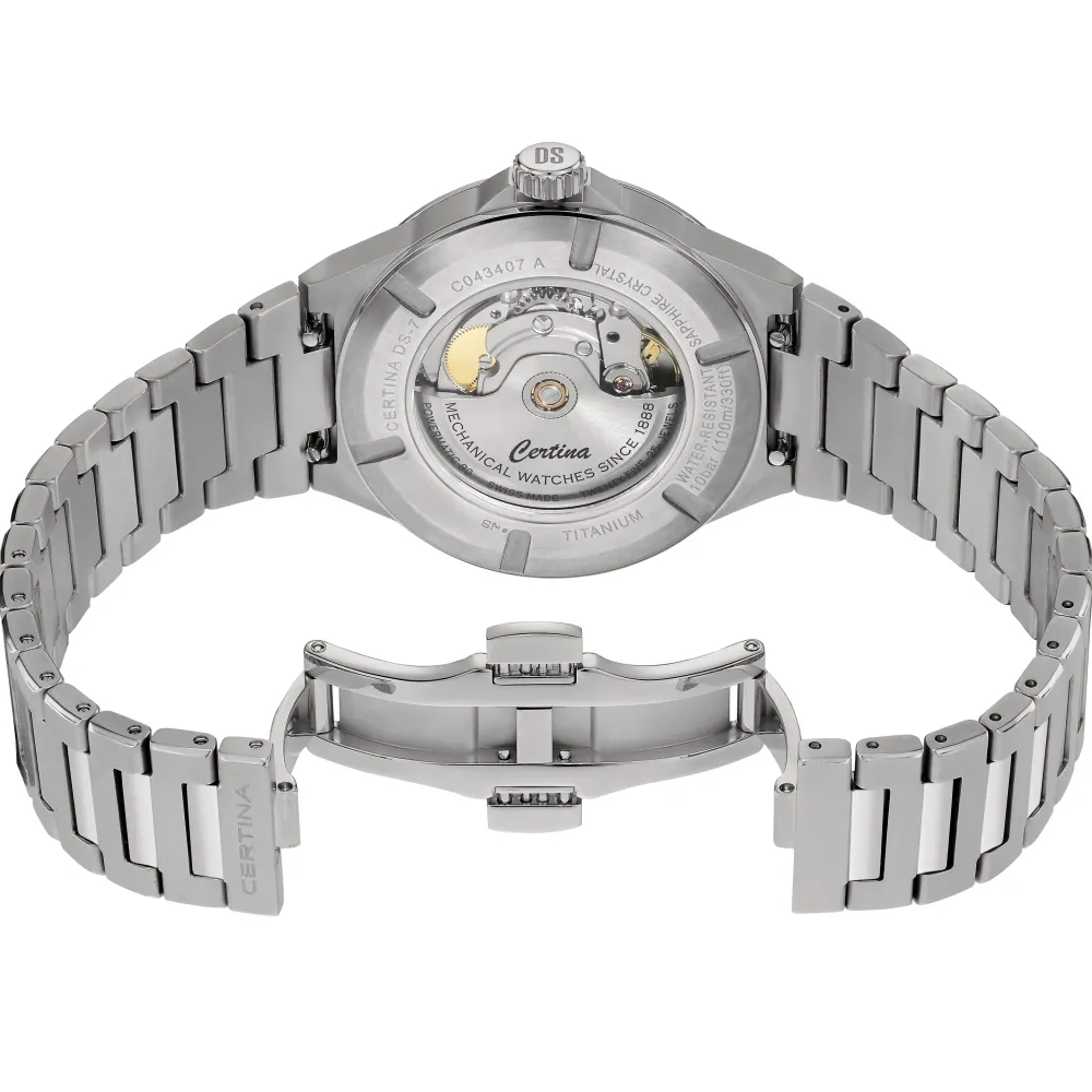 Certina ure Certina DS-7 Powermatic 80 C043.407.44.041.00 | Dame Dameure Med Lænke | Dameure I Titanium