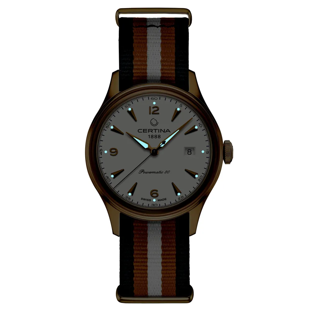 Certina ure Certina DS Powermatic 80 C038.407.38.037.00 | Herreure Med Rem | Herreure I Gulddouble