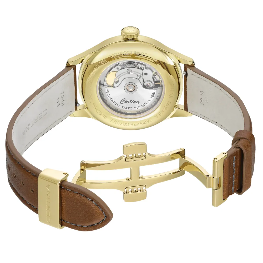 Certina ure Certina DS Powermatic 80 C038.407.36.367.00 | Herreure Med Rem | Herreure I Gulddouble