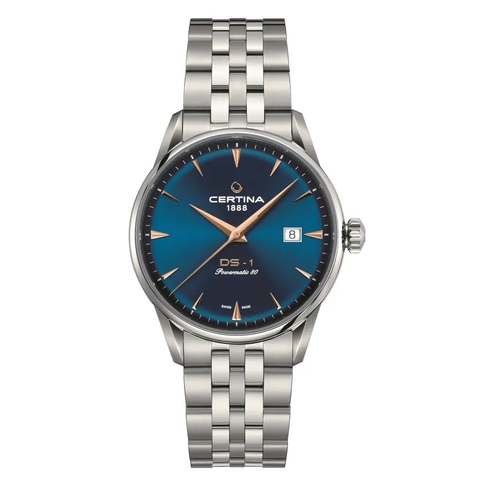 Certina ure Certina DS-1 Powermatic 80 C029.807.11.041.02 | Herreure Med Rem | Herreure Med Lænke