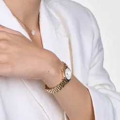 Daniel Wellington ure Daniel Wellington Oval Mini 25mm DW00100803 | Dame Dameure Med Lænke | Dameure I Gulddouble