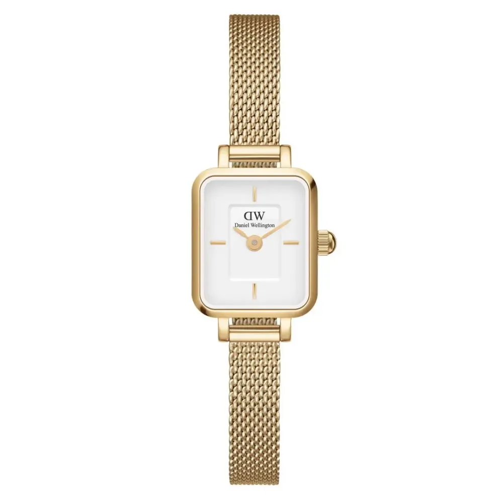 Daniel Wellington ure Daniel Wellington Quadro Mini Evergold DW00100725 | Dame Dameure Med Lænke | Dameure I Gulddouble
