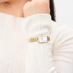Daniel Wellington ure Daniel Wellington Quadro Roman 20mm DW00100688 | Dame Dameure Med Lænke | Dameure I Gulddouble