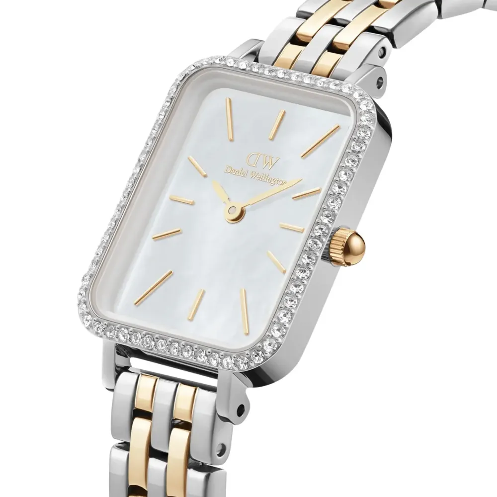 Daniel Wellington ure Daniel Wellington Quadro Lumine DW00100671 | Dame Dameure Med Lænke | Dameure I Bicolor