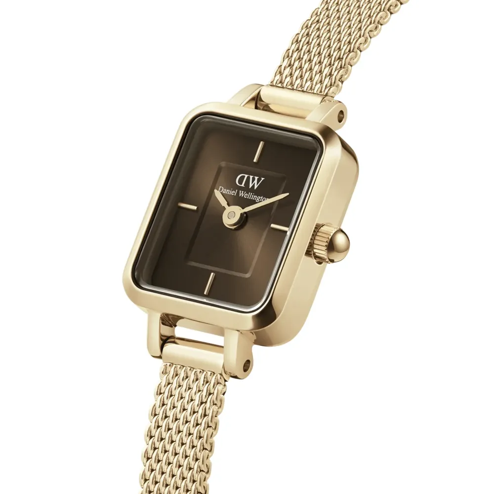 Daniel Wellington ure Daniel Wellington Quadro Mini Evergold DW00100654 | Dame Dameure Med Lænke | Dameure I Gulddouble