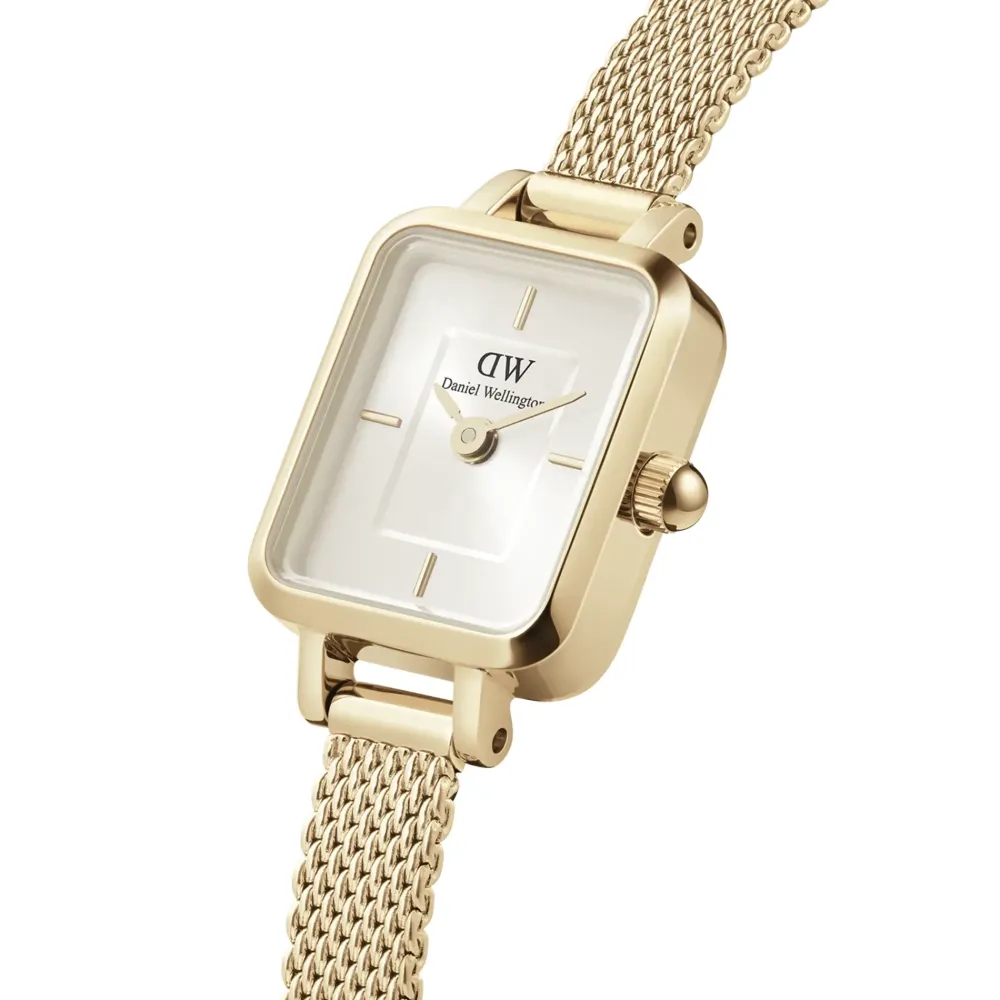 Daniel Wellington ure Daniel Wellington Quadro Mini Evergold DW00100656 | Dame Dameure I Gulddouble